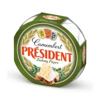 Hallitusjuust PRESIDENT Camembert, 32%, rohelise pipraga 120 g