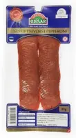 Täissuitsuvorst OSKAR, pepperoni, viilutatud, 80g (kogus 2 tükki)