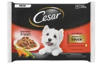 Eine CESAR koertele veise & porgandi, kana&köögivilja 4x100g