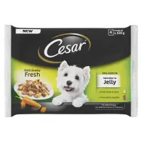Eine CESAR koertele kana & porgandi, veise & köögivilja 4x100g