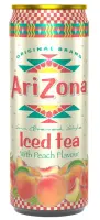 Jäätee virsiku maitseline ARIZONA 0,33 l purk (kogus 12 tükki)