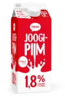 Piim TERE, D-vitamiiniga, 1,8%, 1.5L pure (kogus 6 tükki)