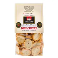 Traditsioonilised Itaalia kreekerid GOURMANTE Bruschette, oregano ja küüslauguga, 150g (kogus 2 tükki)