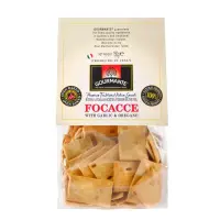 Traditsioonilised Itaalia kreekerid GOURMANTE Focacce, oregano ja küüslauguga, 150g (kogus 2 tükki)