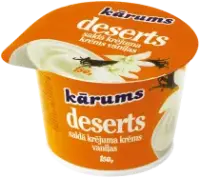 Koorekreem KARUMS, vahustatud, vanilli, 8%, 150g (kogus 2 tükki)