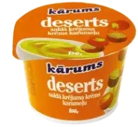 Koorekreem KARUMS, vahustatud, karamelli, 8%, 150g (kogus 2 tükki)