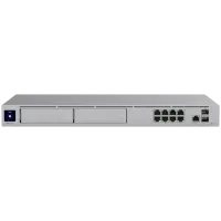 Ubiquiti rack-mount Cloud Gateway with 10 Gbps performance, multi-WAN load balancing, and two NVR drive bays designed for large-scale, multi-application UniFi sites