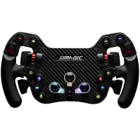 SIMAGIC FX Steering Wheel, Carbon Fiber, QR50, Shifters + Dual Clutch, S204