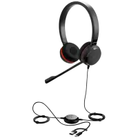 JABRA Evolve 20 SE, Stereo MS, USB C/A adapter, Leather