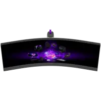 LORGAR 34MP1, UWQHD MiniLED Gaming Monitor Pro, 34'' (3440*1440) VA curved monitor, black/milky grey – pilt 5