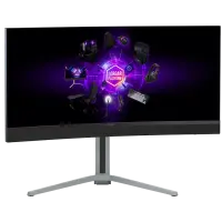 LORGAR 34MP1, UWQHD MiniLED Gaming Monitor Pro, 34'' (3440*1440) VA curved monitor, black/milky grey – pilt 10