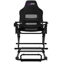 LORGAR FLEX RAF1, Sim Racing Cockpit Advanced, Foldable, 150x72x113 cm-playing, 38x72x126cm-folded, Black