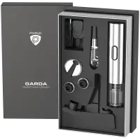 Prestigio Garda, smart wine opener, simple operation with 2 buttons, aerator, vacuum stopper preserver, foil cutter, opens up to 50 bottles wihout recharging, premium design, 500mAh battery, Dimensions D 17mm* H 290mm* W100 mm, silver color. – pilt 9