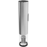 Prestigio Garda, smart wine opener, simple operation with 2 buttons, aerator, vacuum stopper preserver, foil cutter, opens up to 50 bottles wihout recharging, premium design, 500mAh battery, Dimensions D 17mm* H 290mm* W100 mm, silver color. – pilt 10