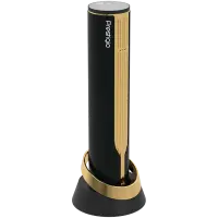 Prestigio Maggiore, smart wine opener, 100% automatic, opens up to 70 bottles without recharging, foil cutter included, premium design, 480mAh battery, Dimensions D 48*H228mm, black + gold color. – pilt 14