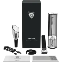 Nemi, Electric wine opener, aerator, vacuum preserver, Silver color – pilt 6