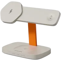 CANYON Wireless Charging Station Hexagon 310 3in1 LightGrey/Orange – pilt 3
