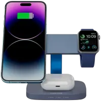 CANYON Wireless Charging Station Hexagon 310 3in1 DarkGrey/Blue – pilt 3
