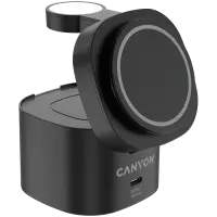 Canyon 4 in 1 Wireless Charging Stand, 30W max, Size: 70x70x70.3mm, weight: 414g, with 65W charger and 1M cable, black – pilt 2