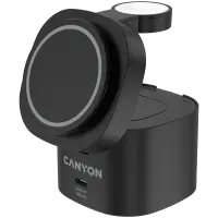 Canyon 4 in 1 Wireless Charging Stand, 30W max, Size: 70x70x70.3mm, weight: 414g, with 65W charger and 1M cable, black – pilt 3