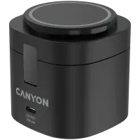 Canyon 4 in 1 Wireless Charging Stand, 30W max, Size: 70x70x70.3mm, weight: 414g, with 65W charger and 1M cable, black