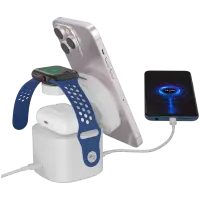 Canyon 4 in 1 Wireless Charging Stand, 30W max, Size: 70x70x70.3mm, weight: 414g, with 65W charger and 1M cable, white