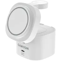 Canyon 4 in 1 Wireless Charging Stand, 30W max, Size: 70x70x70.3mm, weight: 414g, with 65W charger and 1M cable, white – pilt 4