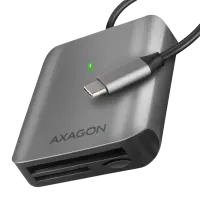 Aluminum high-speed USB-C 3.2 Gen 1 memory card reader. 3 slots, UHS-II.
