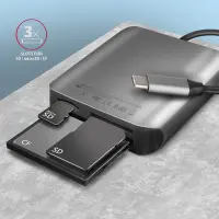 Aluminum high-speed USB-C 3.2 Gen 1 memory card reader. 3 slots, UHS-II. – pilt 3