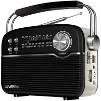 Speaker SVEN SRP-500, black (3W, Bluetooth,FM/AM/SW, USB, microSD, AUXt, battery)