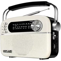 Speaker SVEN SRP-505, white (3W, Bluetooth, FM/AM/SW, USB, microSD, AUX, battery)