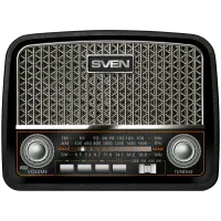 Speaker SVEN SRP-555, black-silver (3W, FM/AM/SW, USB, SD/microSD, battery)