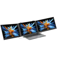 Portable monitor Blackview DCM6 Dual Screen 14inch 1920x1080 16:9 LCD 60Hz IPS 178 USB-C 3.1x3 for 13-17.3 inch laptops352.2x237.43x15.9mm Grey Black – pilt 3