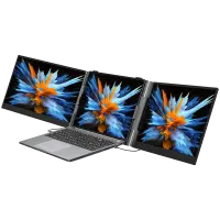 Portable monitor Blackview DCM6 Dual Screen 14inch 1920x1080 16:9 LCD 60Hz IPS 178 USB-C 3.1x3 for 13-17.3 inch laptops352.2x237.43x15.9mm Grey Black – pilt 4