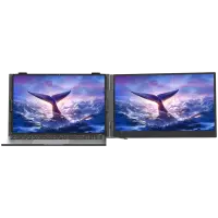Portable monitor Blackview SCM6 Single Screen 14inch 1920x1080 16:9 LCD 60Hz IPS 178 USB-C 3.1x3 for 13-17.3 inch laptops 332x207x15.6mm Grey Black