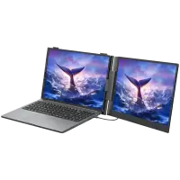 Portable monitor Blackview SCM6 Single Screen 14inch 1920x1080 16:9 LCD 60Hz IPS 178 USB-C 3.1x3 for 13-17.3 inch laptops 332x207x15.6mm Grey Black – pilt 4