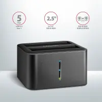 AXAGON ADSA-D25 USB 3.2 Gen 1 - 2x SATA 6G 2.5'' SSD/HDD CLONE DUAL MINI dock – pilt 2