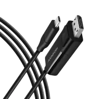 Active USB-C -> DisplayPort cable - adapter AXAGON RVC-DPC for connecting a DisplayPort monitor/TV/projector to a notebook or mobile phone using USB type C connector.