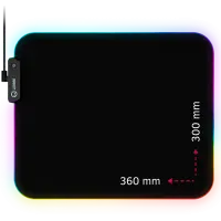 Lorgar Steller 913, Gaming mouse pad, High-speed surface, anti-slip rubber base, RGB backlight, USB connection, Lorgar WP Gameware support, size: 360mm x 300mm x 3mm, weight 0.250kg