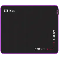 Lorgar Main 315, Gaming mouse pad, High-speed surface, Purple anti-slip rubber base, size: 500mm x 420mm x 3mm, weight 0.39kg