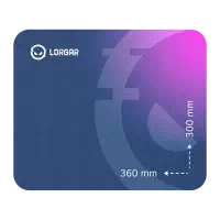 Lorgar Main 133, Gaming mouse pad, High-speed surface, Purple anti-slip rubber base, size: 360mm x 300mm x 3mm, weight 0.2kg