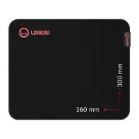 Lorgar Main 323, Gaming mouse pad, Precise control surface, Red anti-slip rubber base, size: 360mm x 300mm x 3mm, weight 0.21kg