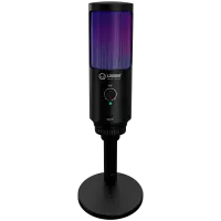LORGAR SMP40, RGB Microphone with external mute button and metal stand, Black – pilt 2