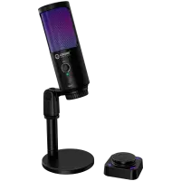 LORGAR SMP40, RGB Microphone with external mute button and metal stand, Black – pilt 3