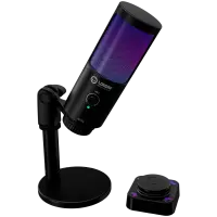 LORGAR SMP40, RGB Microphone with external mute button and metal stand, Black – pilt 5
