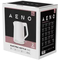 AENO EK2 Electric Kettle, 1.5L, Strix, Double Walls, White – pilt 6