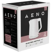 AENO EK2 Electric Kettle, 1.5L, Strix, Double Walls, White – pilt 7