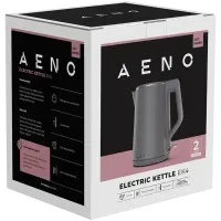 AENO EK4 Electric Kettle, 1.5L, Strix, Double Walls, Non-Heating body, Grey – pilt 2