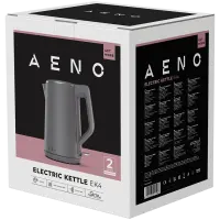 AENO EK4 Electric Kettle, 1.5L, Strix, Double Walls, Non-Heating body, Grey – pilt 3