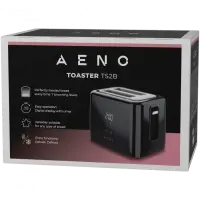 AENO TS2B Electric Toaster, 780-930W, Digital Display, 7 Levels, Black – pilt 2